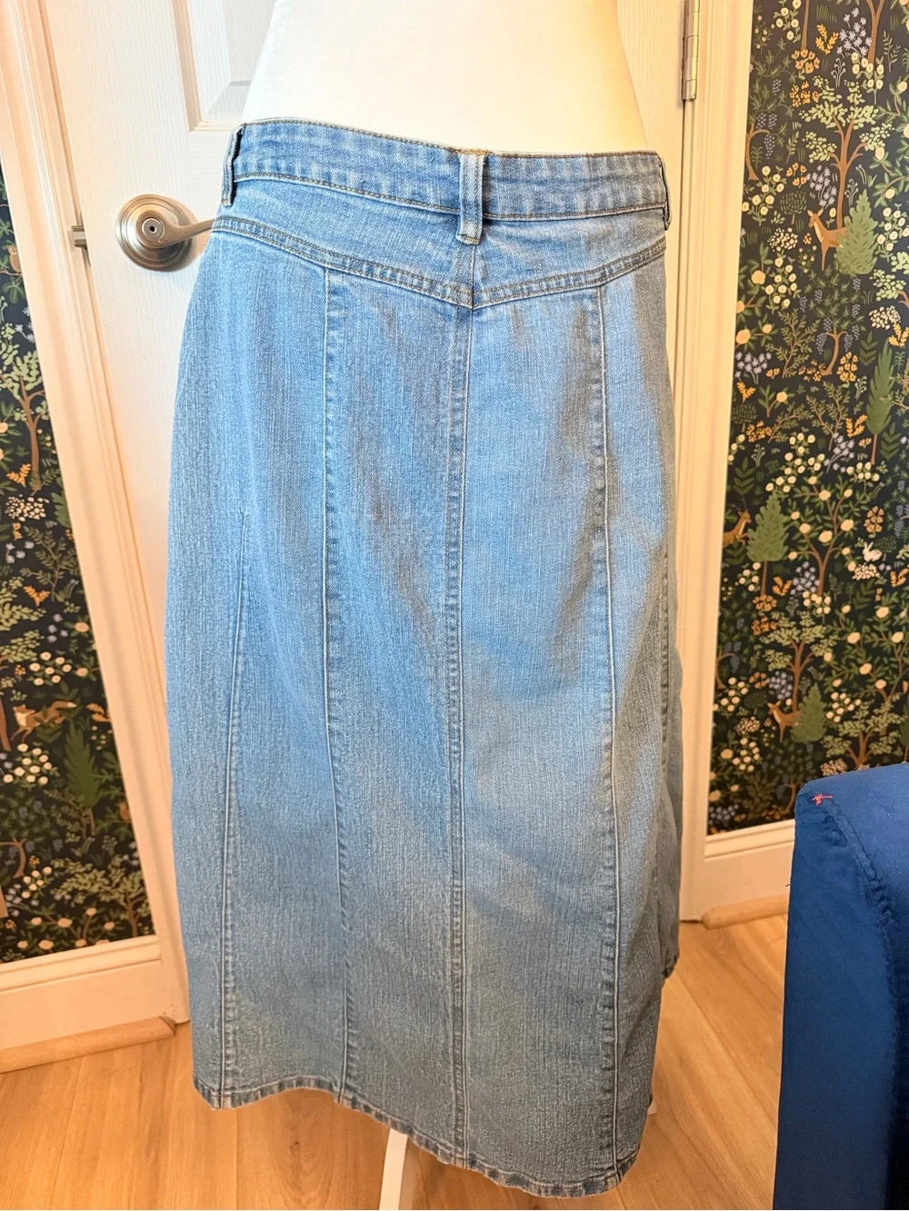 Great Northwest Clothing Company Light Blue Denim Flare Skirt - Picture 5 of 7